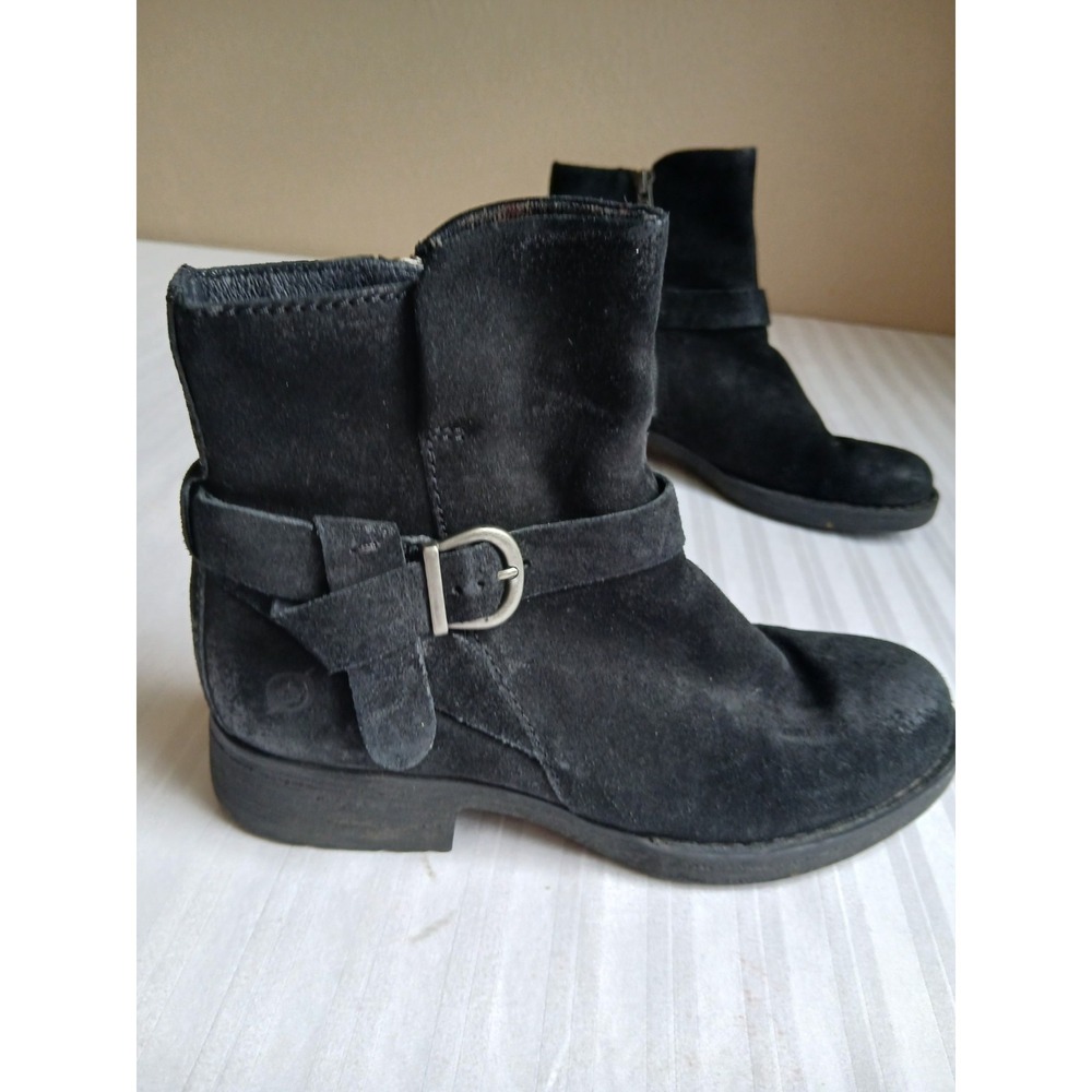 Born Boots Womens 6.5 M Syd Leather Buckle Moto Grunge Comfort Block Heel Boho